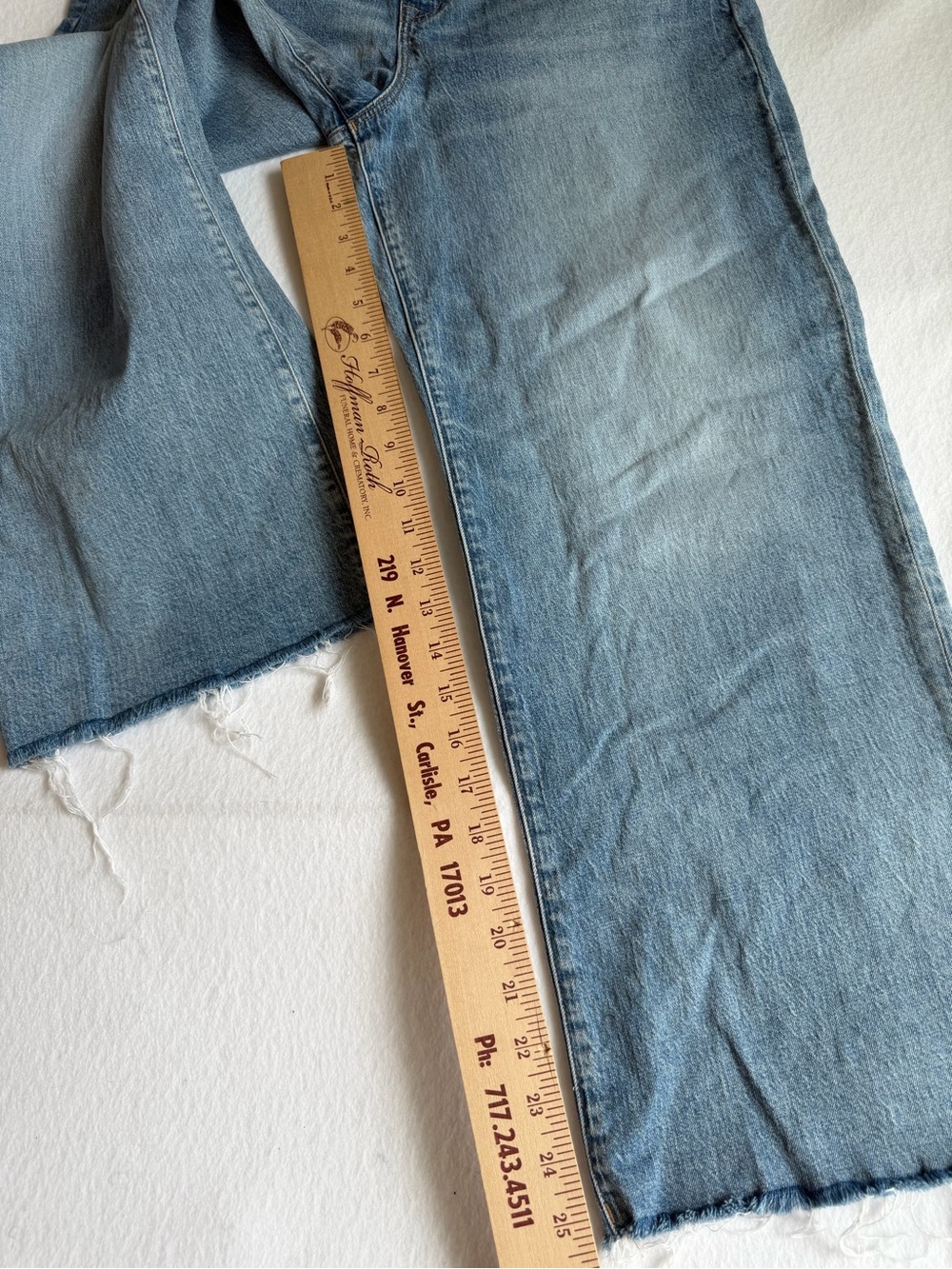 J.Crew Wide Leg Crop Jeans Womens 29 Light Wash Raw Hem High Rise Cropped Denim - Picture 5 of 10